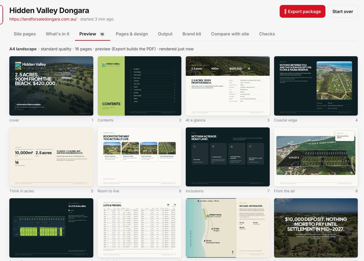 Designing pages